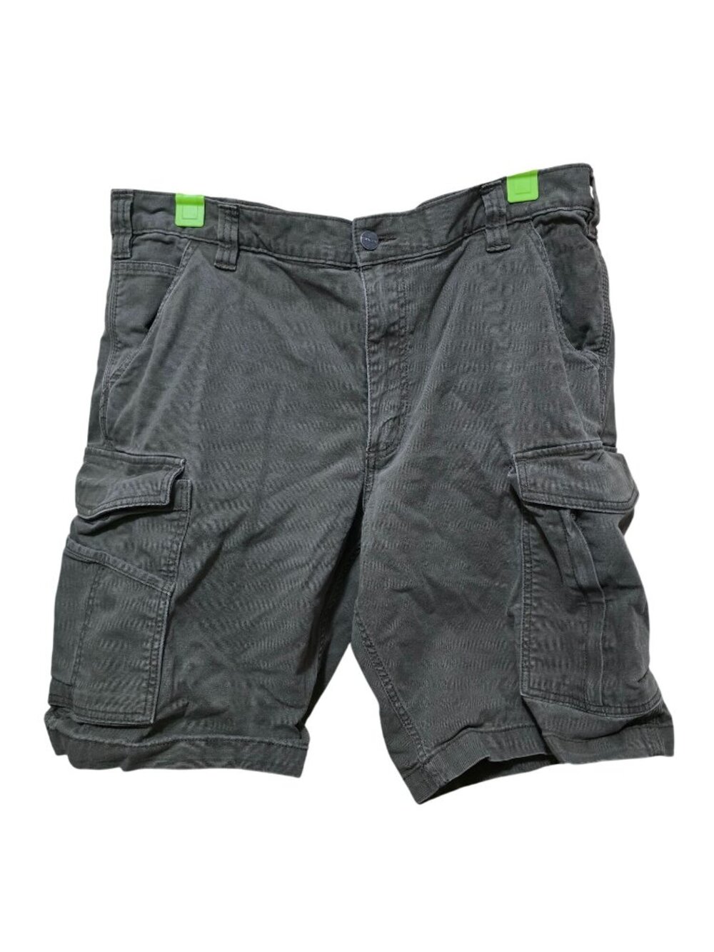 Carhartt Mens Green Cargo Shorts With Multiple Pockets Belt Loops Sz 36  Durable